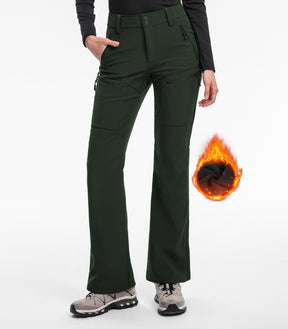 Pantaloni da sci da donna foderati in pile impermeabili - SnowVenture W039