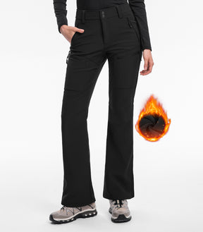 Pantaloni da sci da donna foderati in pile impermeabili - SnowVenture W039
