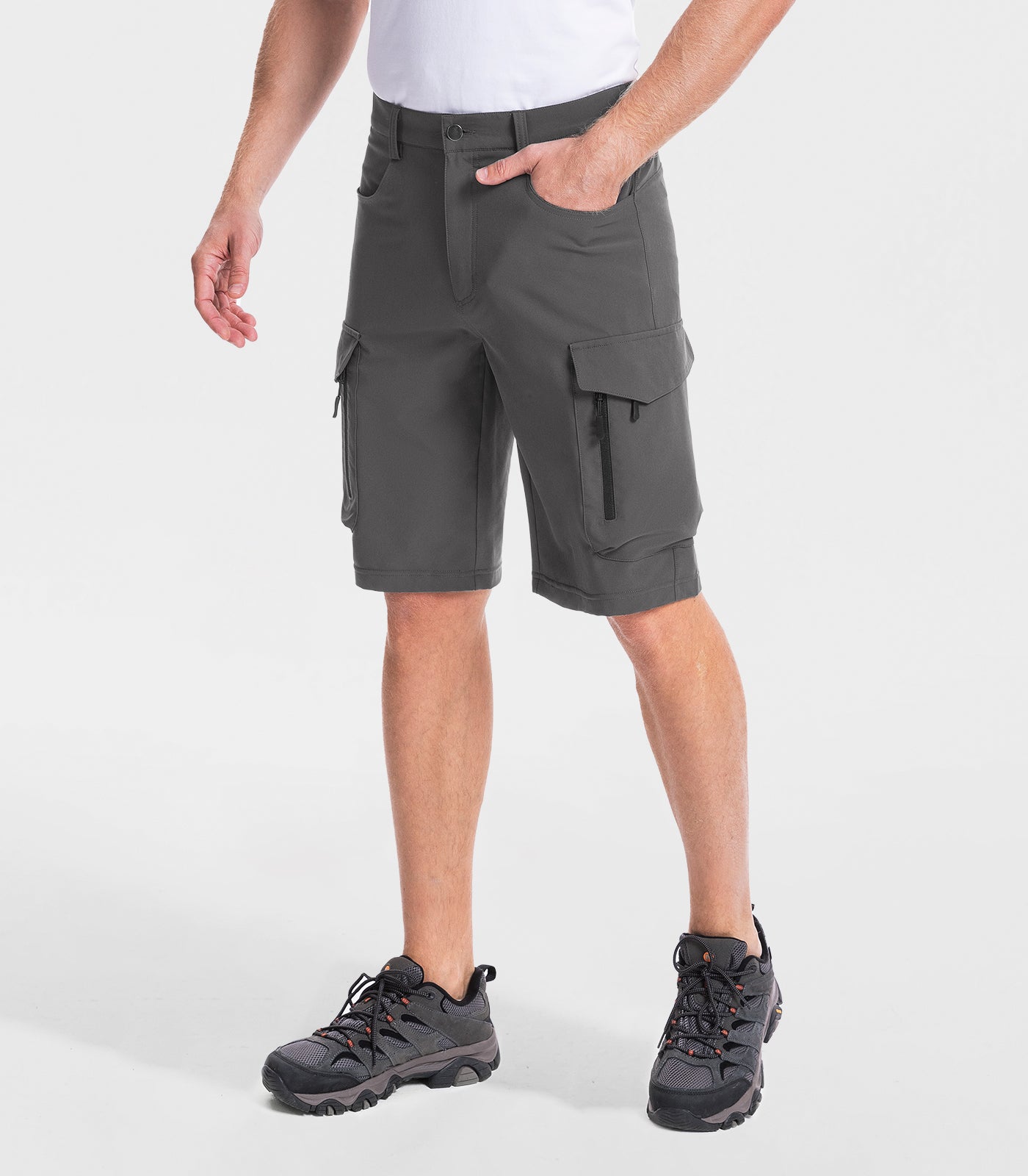 Herren Wander-Cargoshorts mit 7 Taschen, schnelltrocknend, lässig - TrailPioneer M025