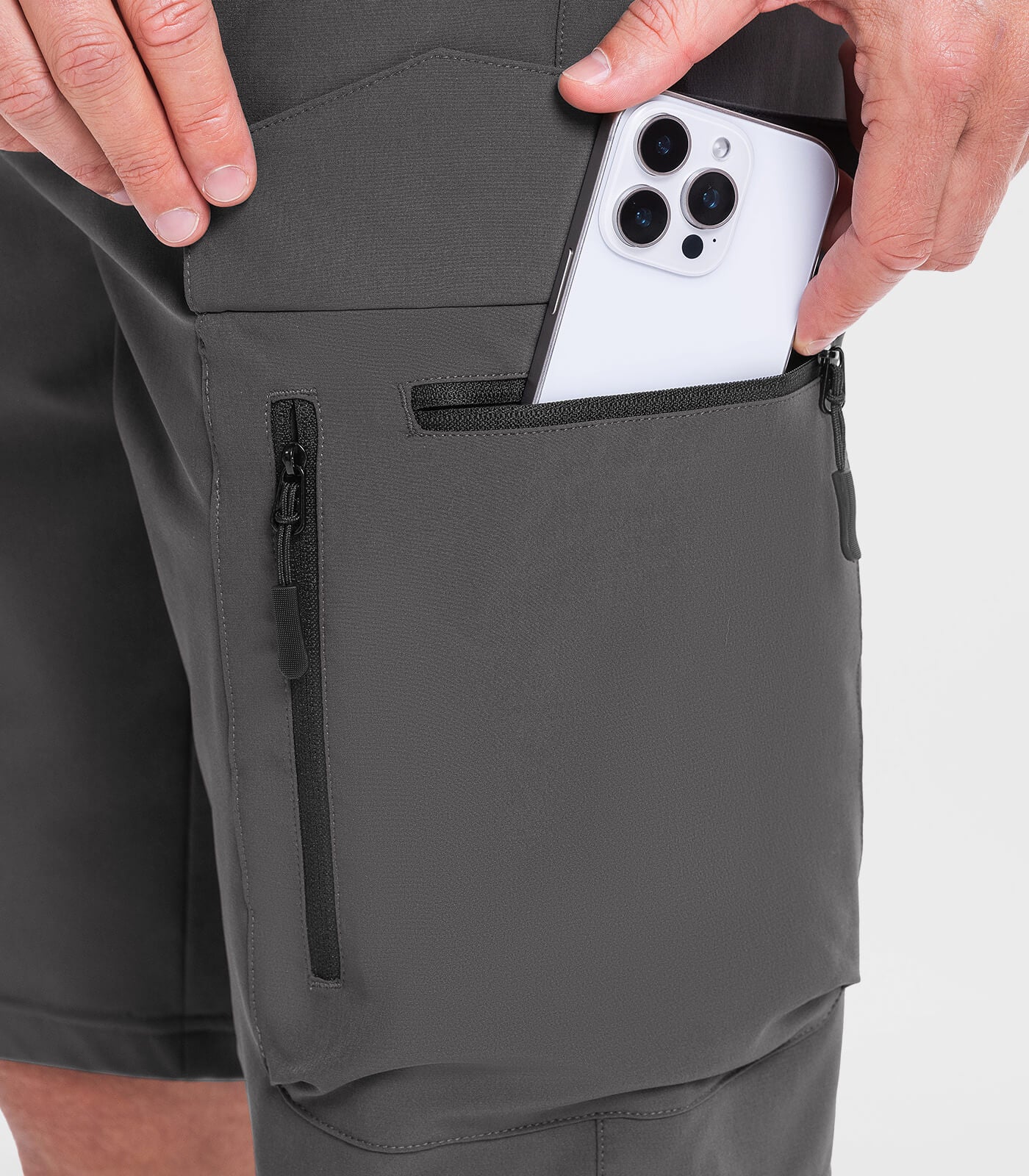 Herren Wander-Cargoshorts mit 7 Taschen, schnelltrocknend, lässig - TrailPioneer M025