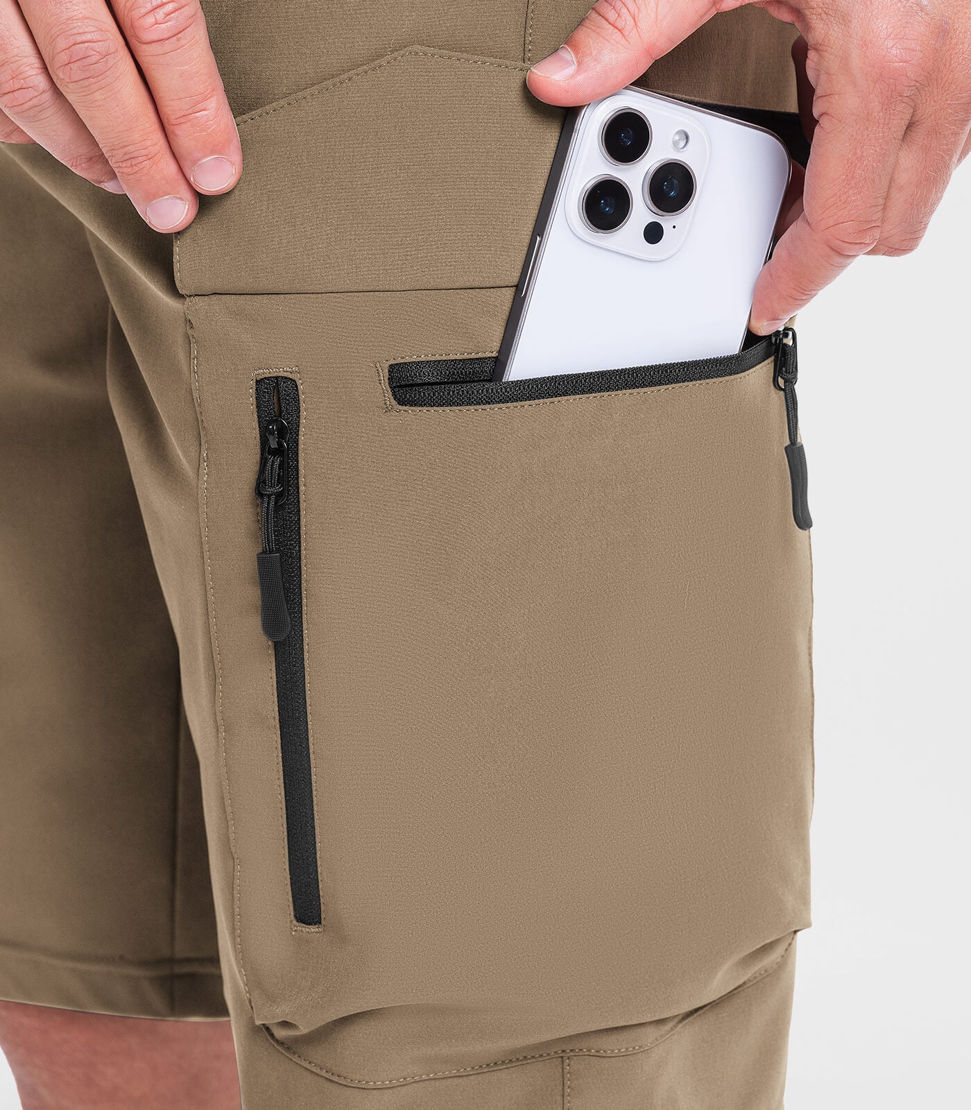Herren Wander-Cargoshorts mit 7 Taschen, schnelltrocknend, lässig - TrailPioneer M025