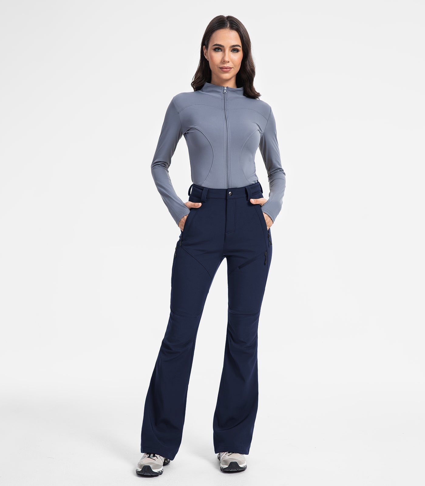 Pantaloni pentru femei de schi pe zăpadă căptușiți cu fleece - SnowVenture W051
