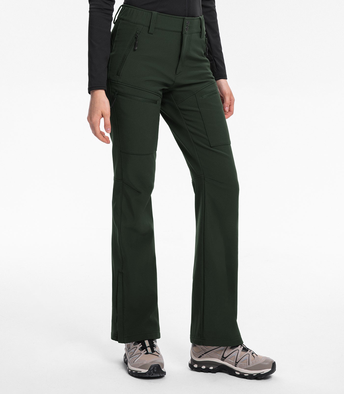 Pantaloni da sci da donna foderati in pile impermeabili - SnowVenture W039