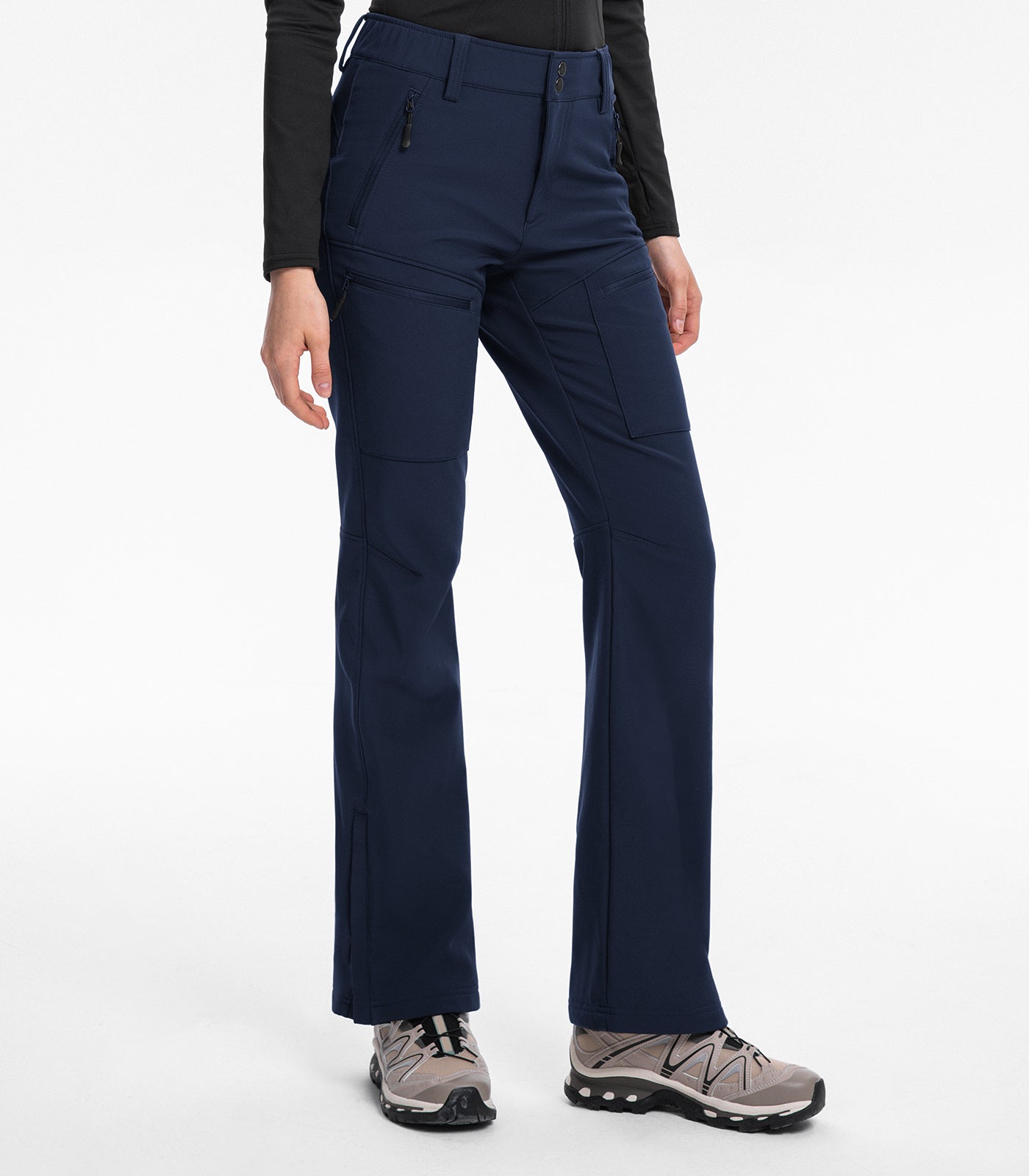 Pantaloni da sci da donna foderati in pile impermeabili - SnowVenture W039