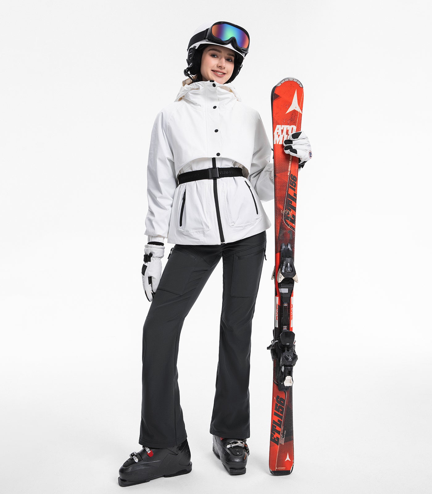 Pantaloni da sci da donna foderati in pile impermeabili - SnowVenture W039