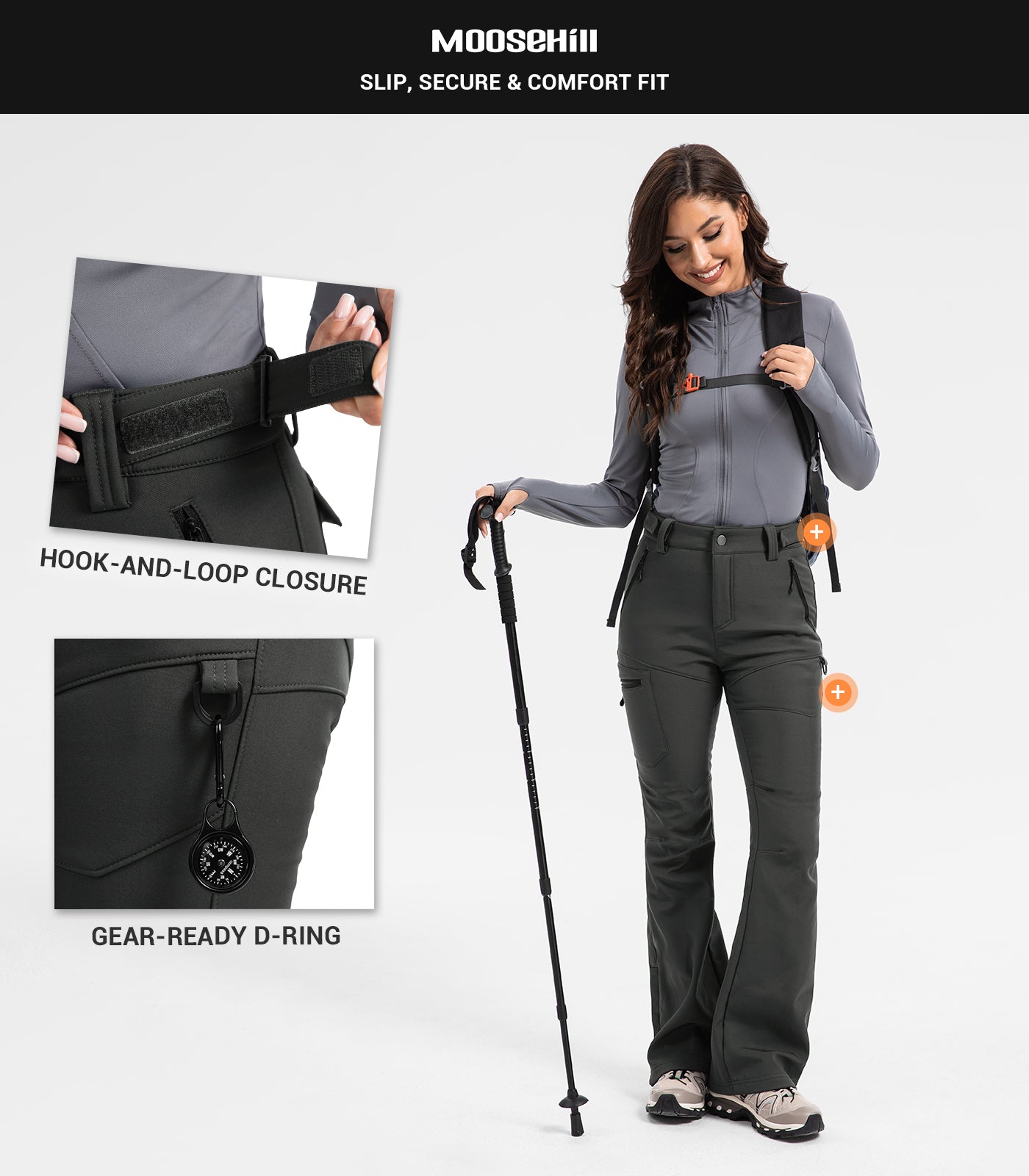 Damen Schneeski-Fleece-gefütterte Hose - SnowVenture W050