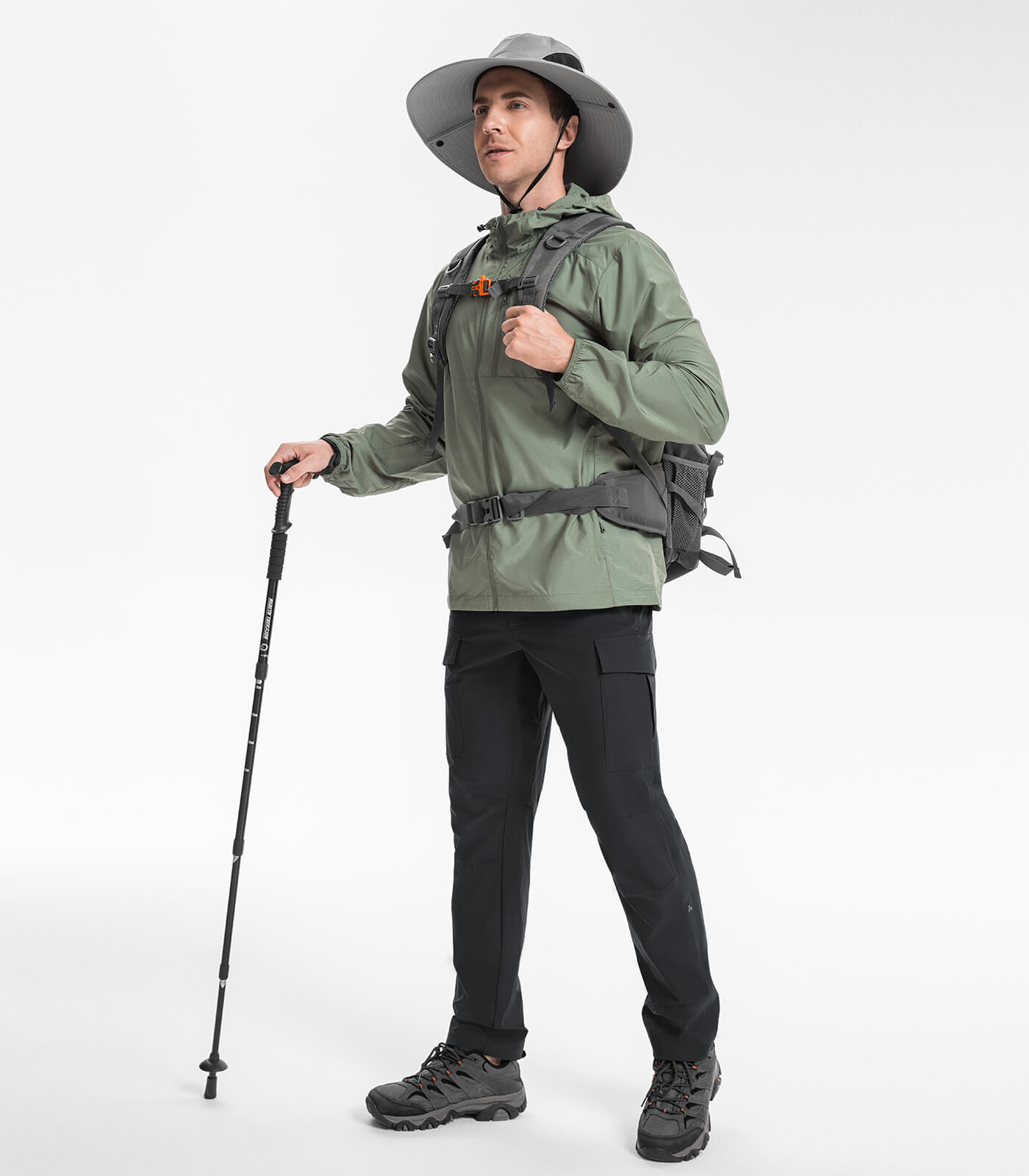Pantalones Cargo de Senderismo para Hombre Resistente al Agua de Secado Rápido - HikerFlex M033
