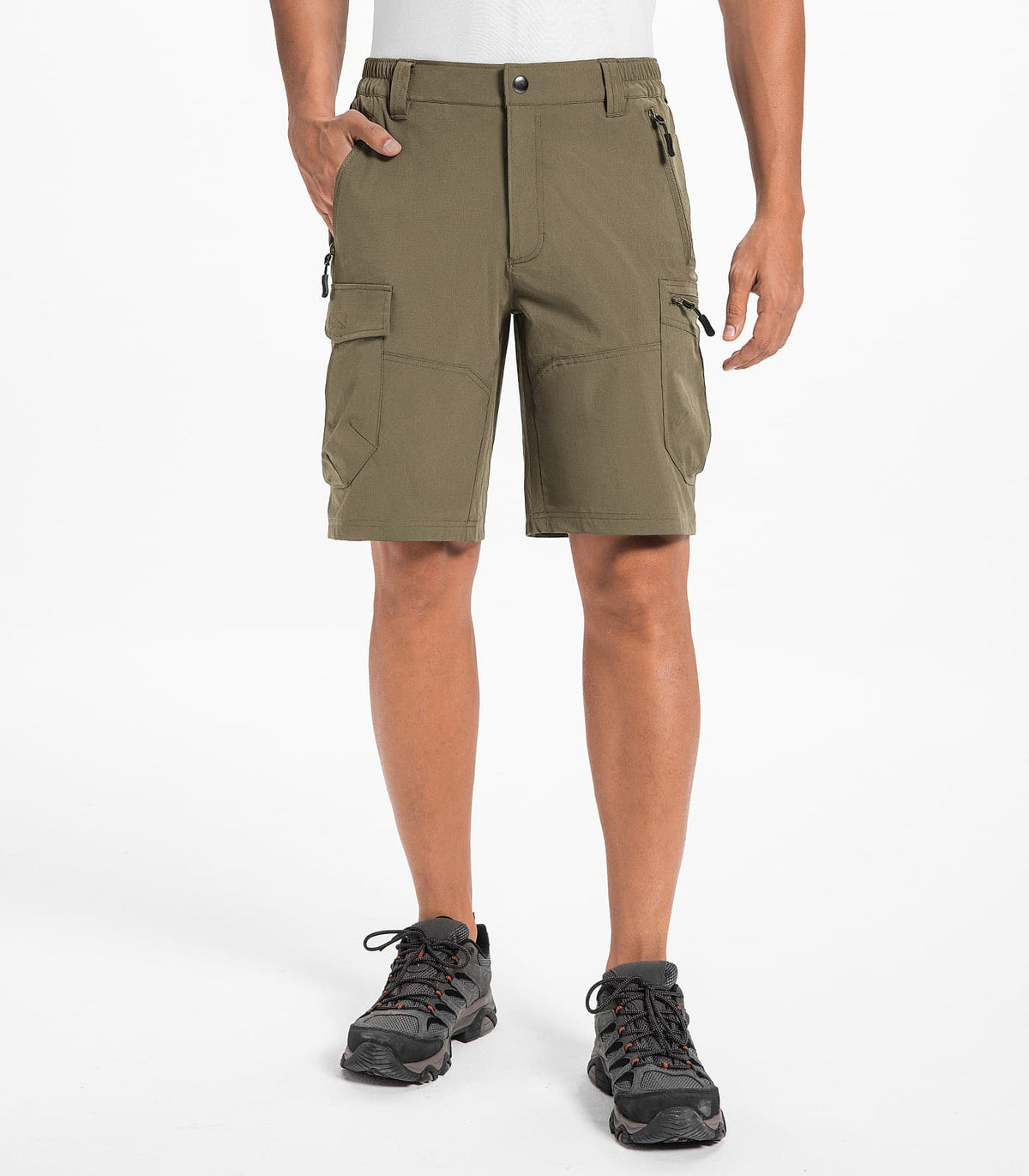 Men's Outdoor Quick Dry Lightweight Stretchy Shorts for Hiking #Color_khaki