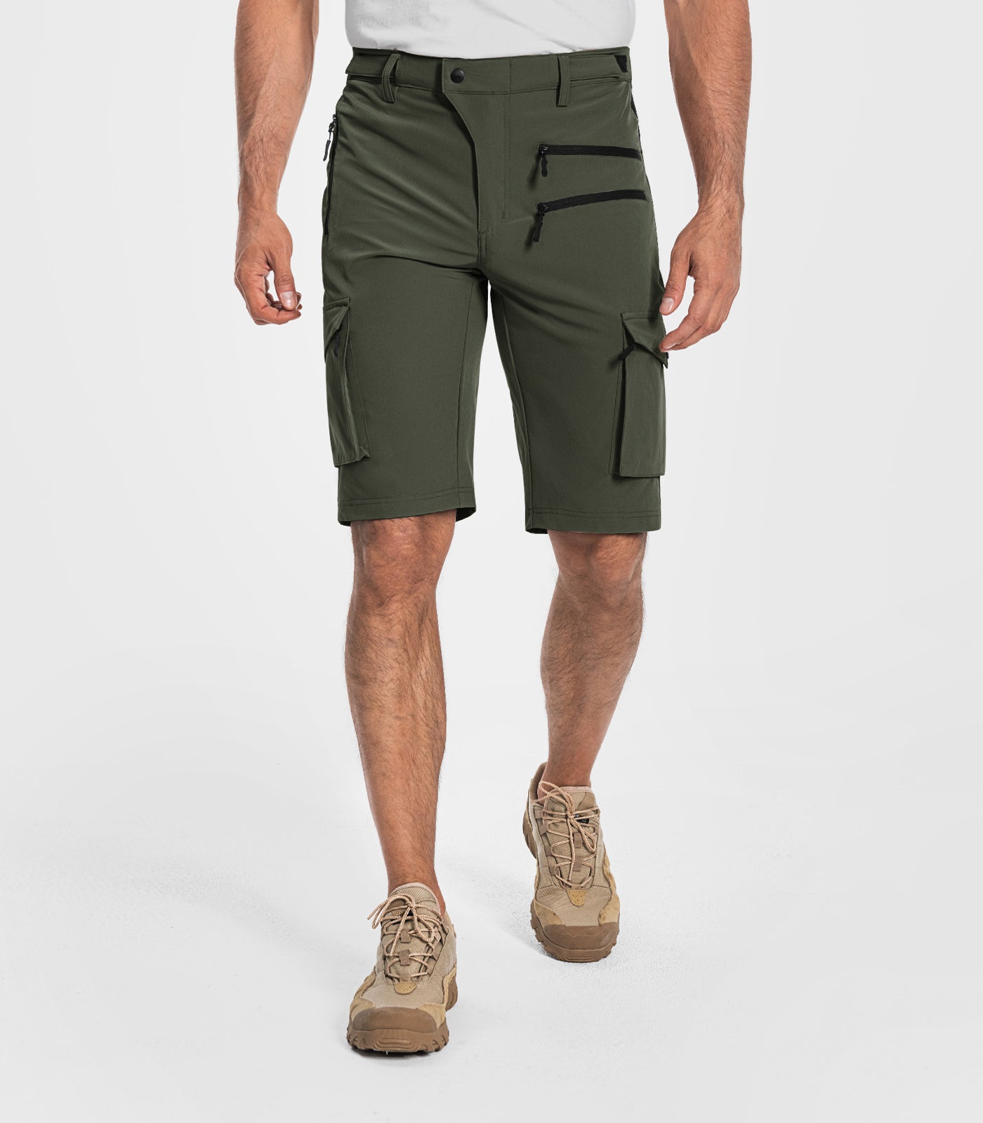 Shorts cargo de randonnée pour hommes à séchage rapide et légers - TrailPioneer M008