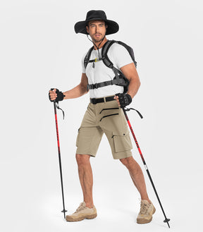 Shorts cargo de randonnée pour hommes à séchage rapide et légers - TrailPioneer M008
