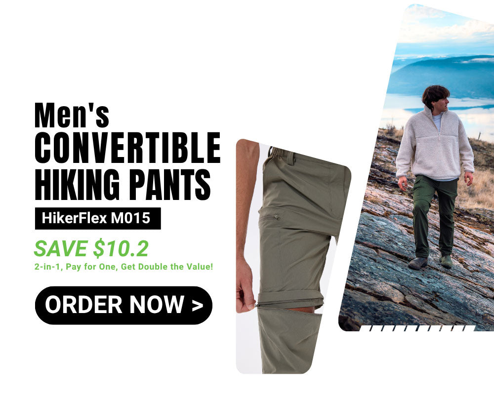 Moosehill men's convertible pants unzip to shorts in seconds