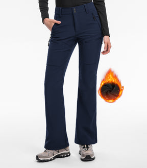 Pantaloni da sci da donna foderati in pile impermeabili - SnowVenture W039