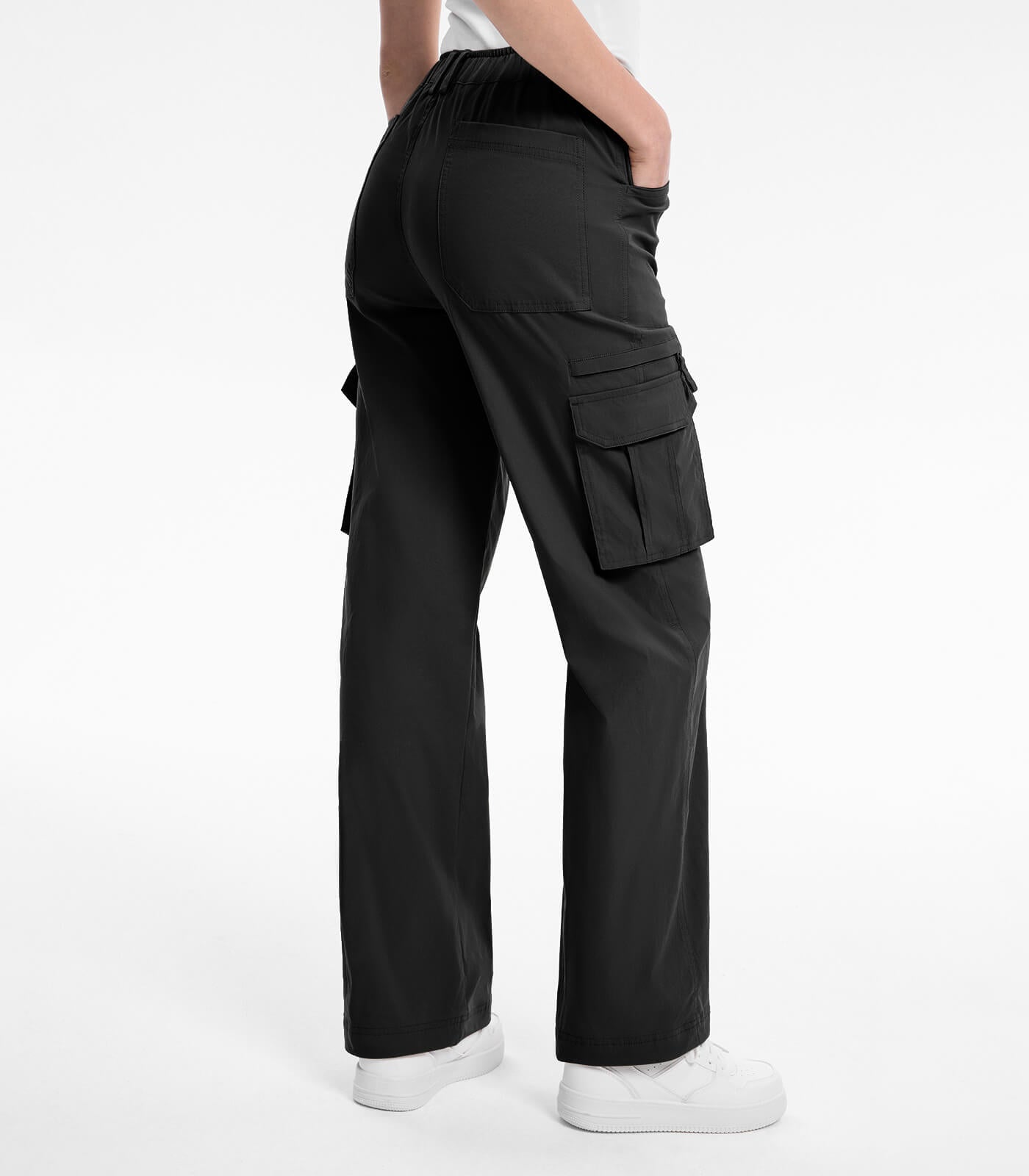 Pantaloni da trekking cargo da donna a vita alta - HikerFlex W037