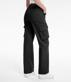 Pantaloni da trekking cargo da donna a vita alta - HikerFlex W037