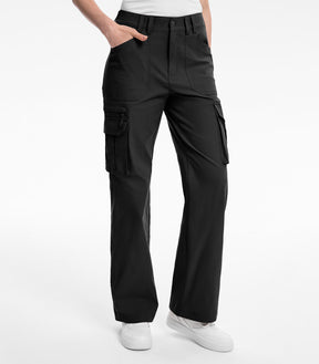 Pantaloni da trekking cargo da donna a vita alta - HikerFlex W037