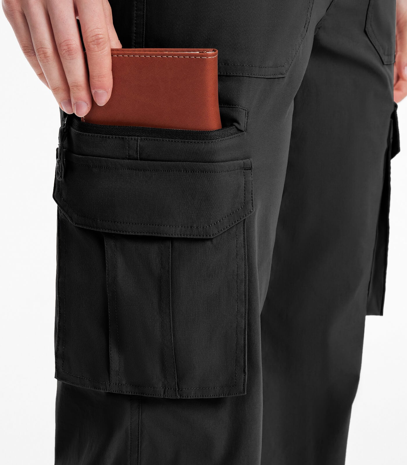 Pantaloni da trekking cargo da donna a vita alta - HikerFlex W037