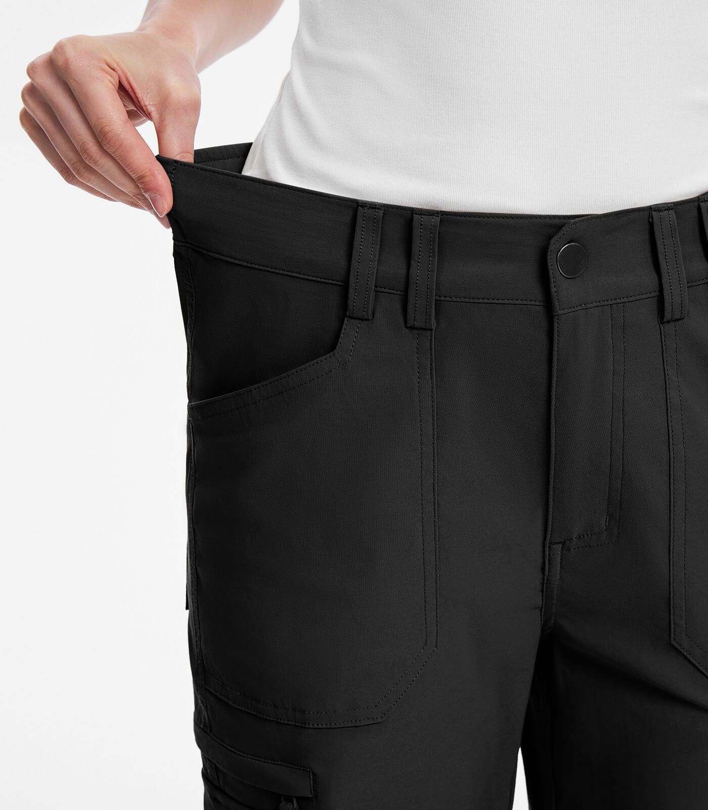 Pantaloni da trekking cargo da donna a vita alta - HikerFlex W037