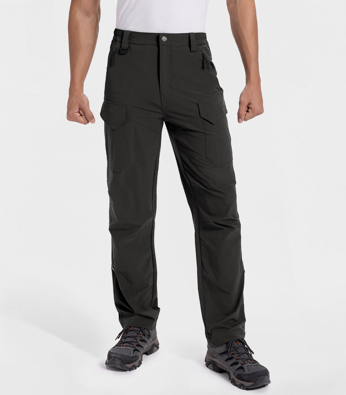 Moosehill Men's Hiking Cargo Pants #Color_Black