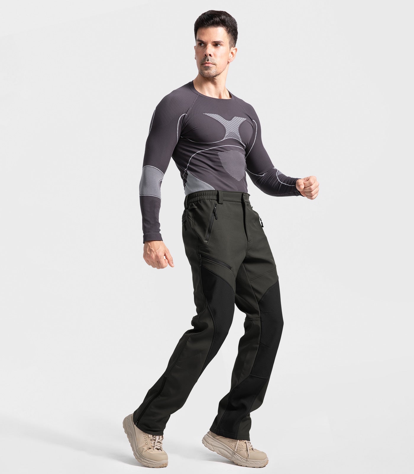 Pantaloni pentru bărbați de schi pe zăpadă căptușiți cu fleece - SnowVenture M055