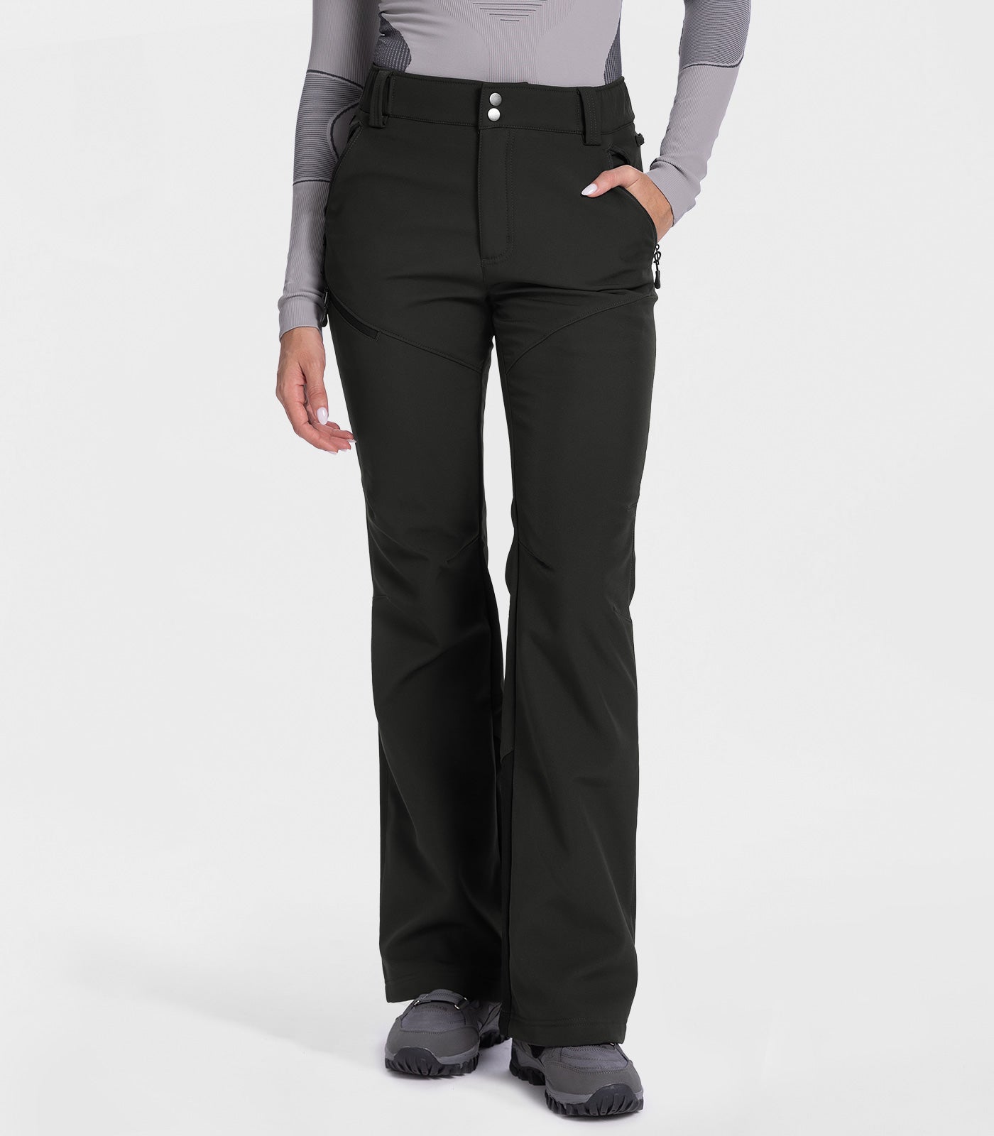 Pantaloni da sci da donna foderati in pile - SnowVenture W048