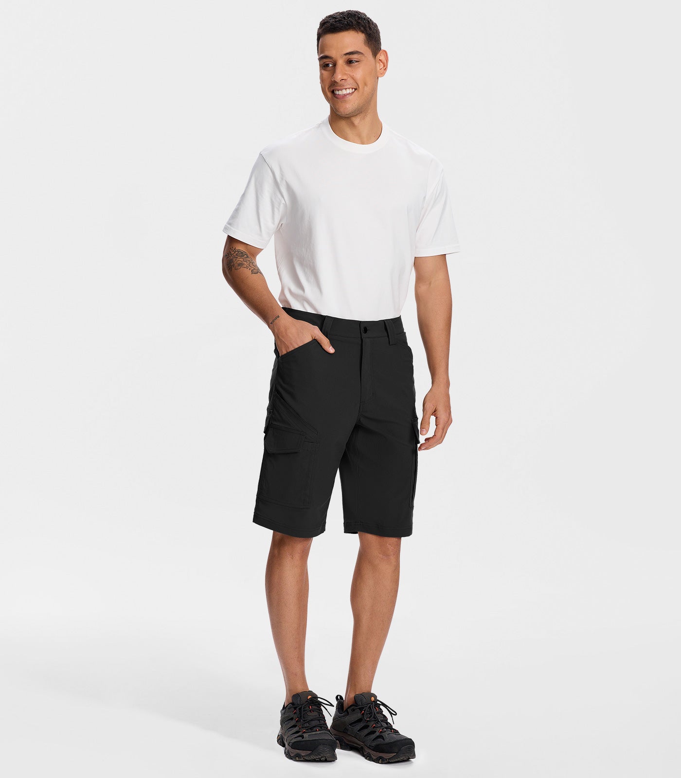 Pantaloni scurți cargo pentru drumeții bărbați - TrailPioneer M043