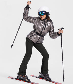 Pantaloni da sci da donna foderati in pile - SnowVenture W048