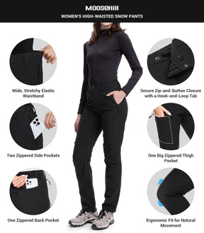 Pantalones de Senderismo para Esquí de Nieve para Mujer - SnowVenture W003