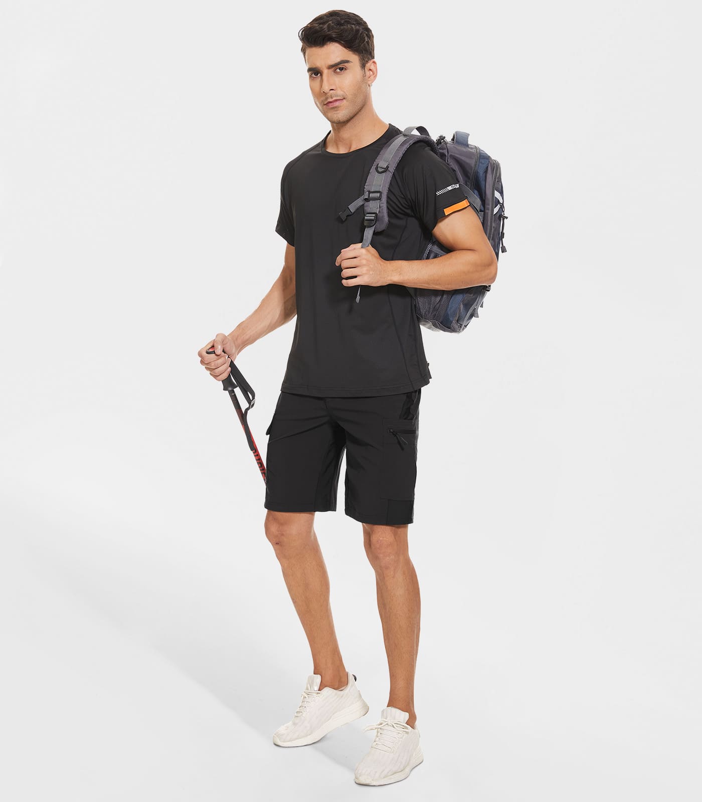 Pantaloncini da trekking cargo da uomo con 5 tasche asciugatura rapida - TrailPioneer M013