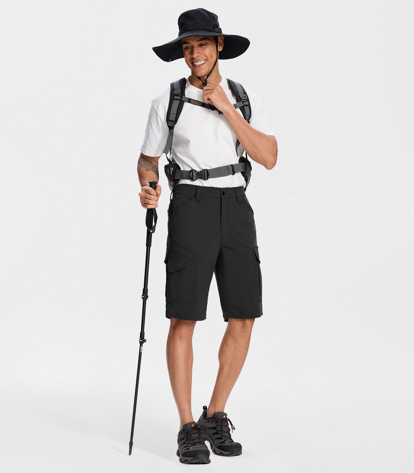 Pantaloni scurți cargo pentru drumeții bărbați - TrailPioneer M043