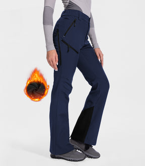 Pantaloni da sci da donna foderati in pile - SnowVenture W048