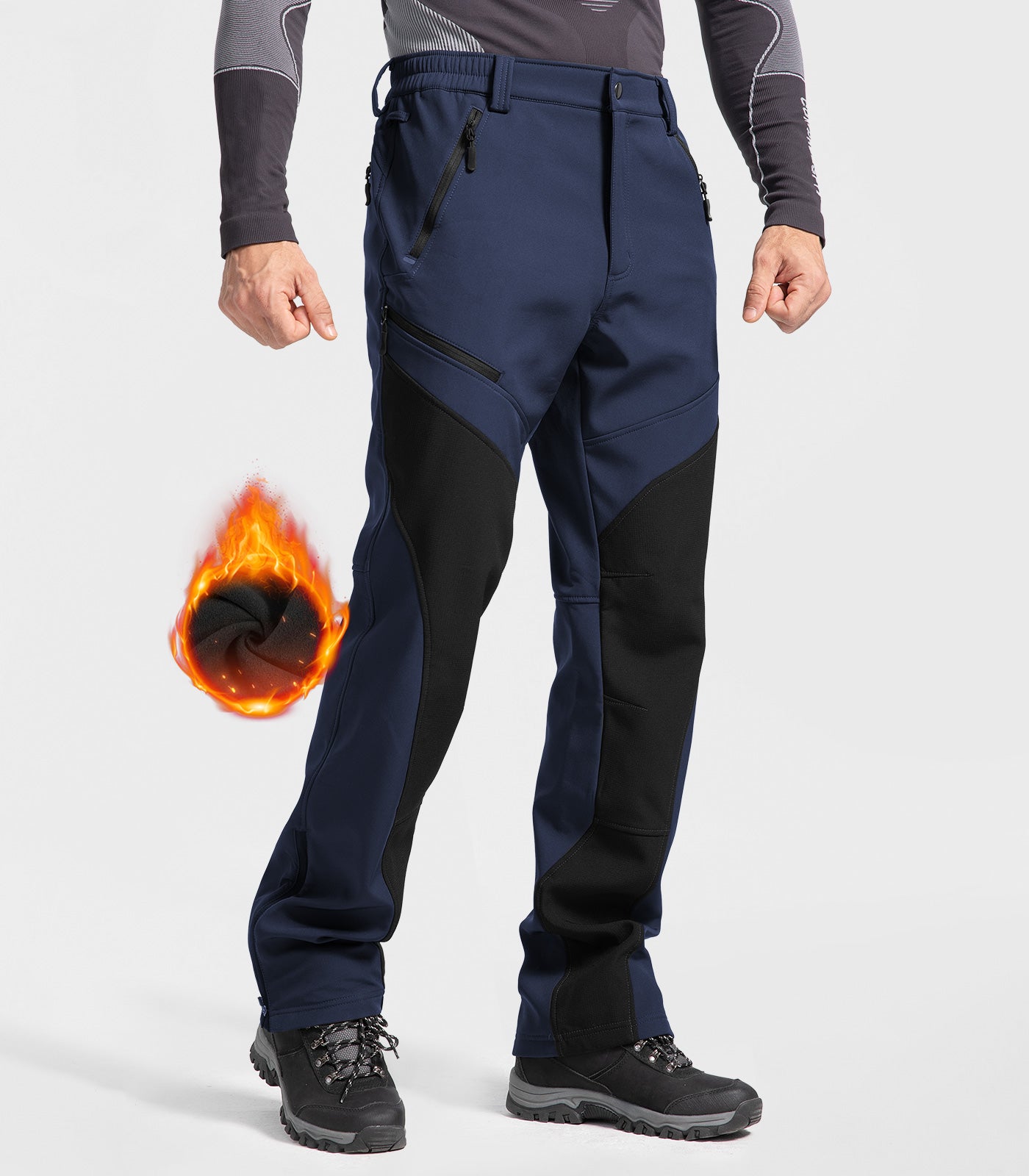 Pantaloni pentru bărbați de schi pe zăpadă căptușiți cu fleece - SnowVenture M055