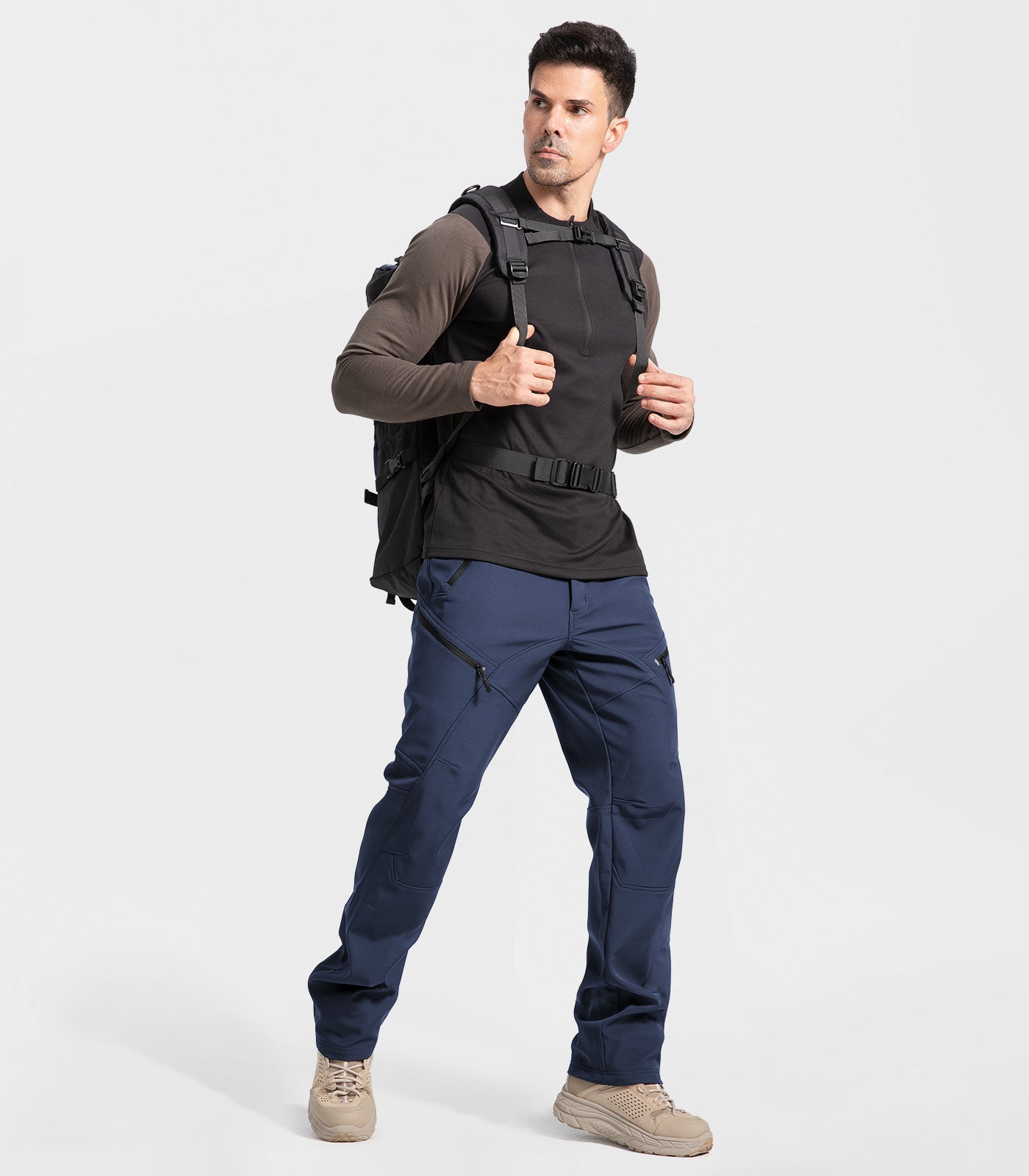 Pantaloni pentru bărbați de schi pe zăpadă, căptușiți cu fleece - SnowVenture M054