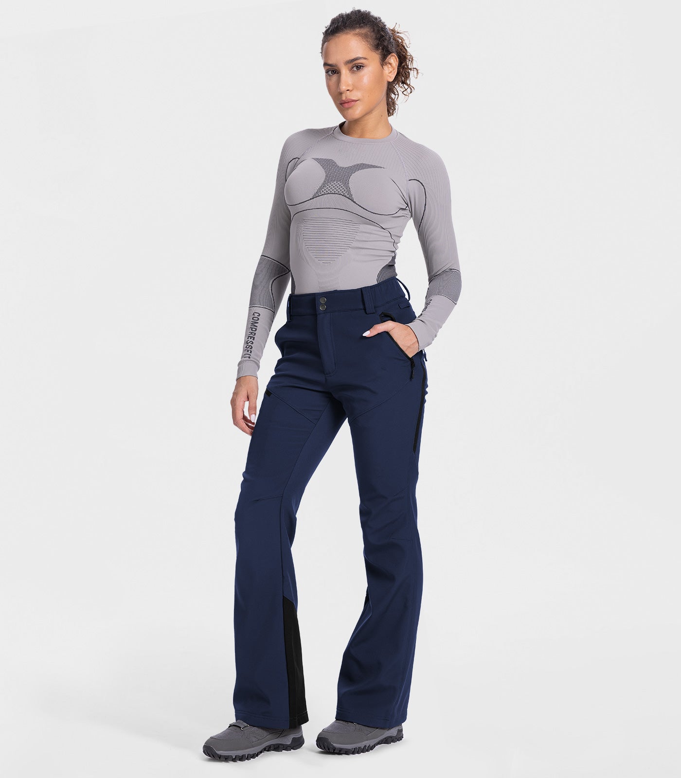 Pantaloni da sci da donna foderati in pile - SnowVenture W048