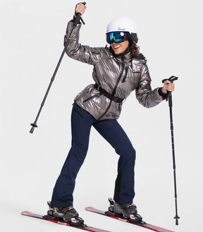 Pantaloni da sci da donna foderati in pile - SnowVenture W048
