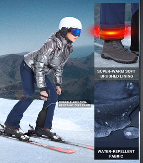 Pantaloni da sci da donna foderati in pile - SnowVenture W048