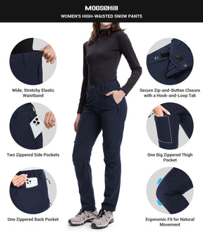 Pantalones de Senderismo para Esquí de Nieve para Mujer - SnowVenture W003