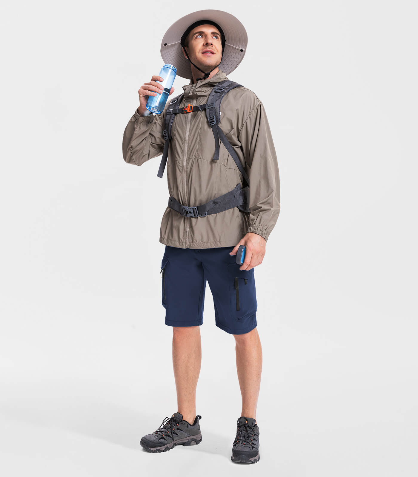 Herren Wander-Cargoshorts mit 7 Taschen, schnelltrocknend, lässig - TrailPioneer M025
