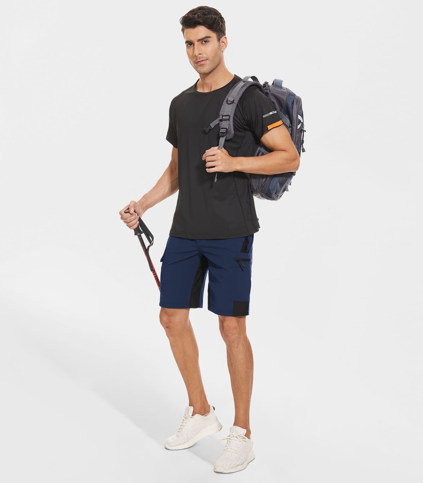 Pantaloncini da trekking cargo da uomo con 5 tasche asciugatura rapida - TrailPioneer M013