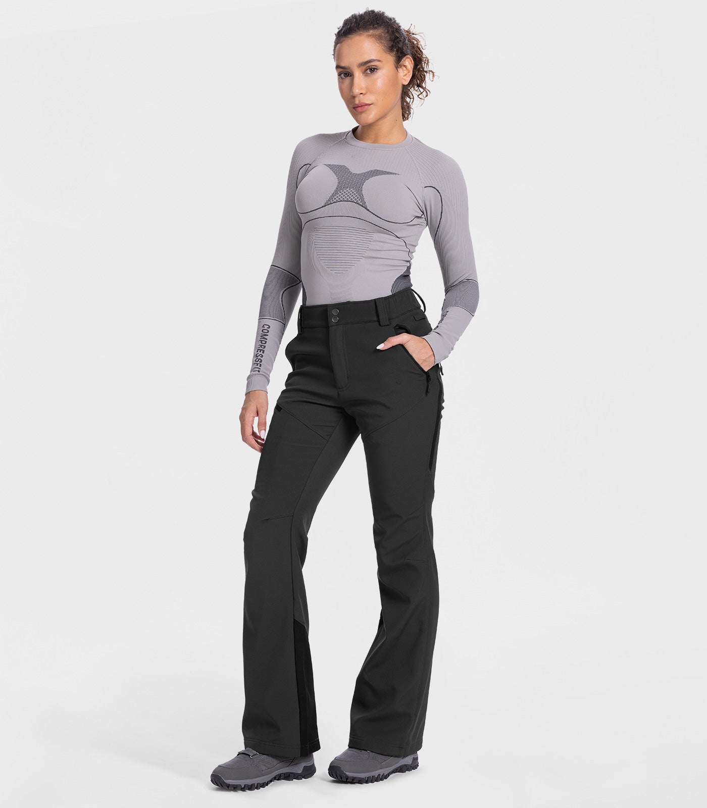 Pantaloni da sci da donna foderati in pile - SnowVenture W048
