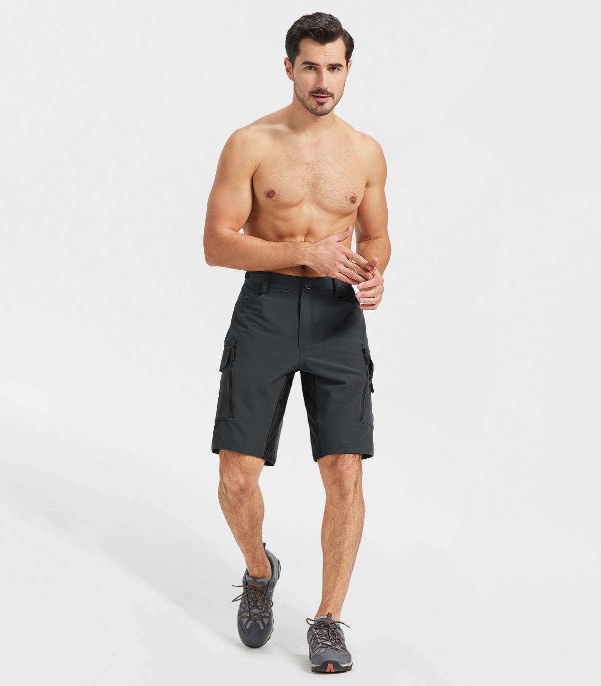 mens padded mountain bike shorts #Color_dark grey