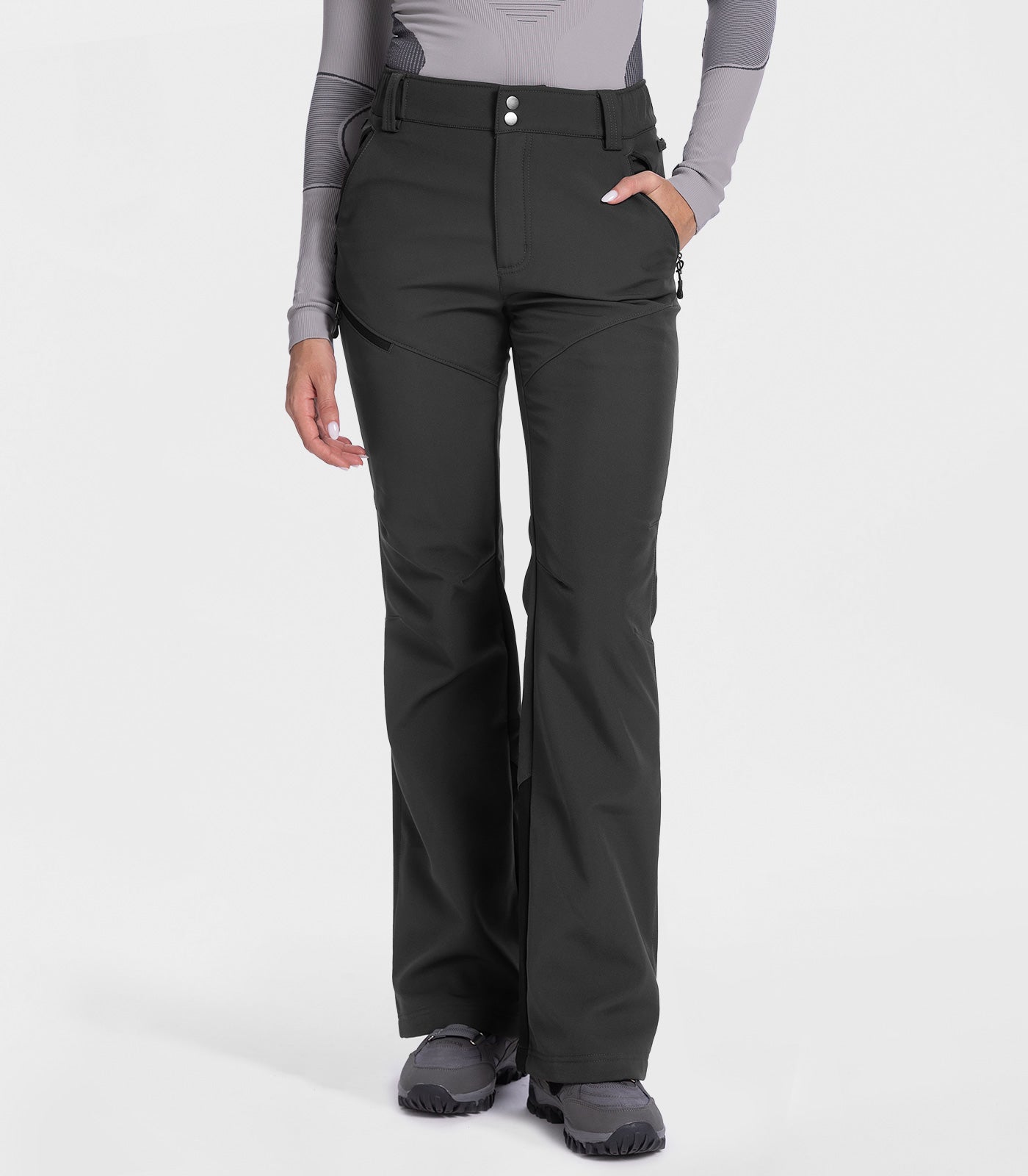 Pantaloni da sci da donna foderati in pile - SnowVenture W048