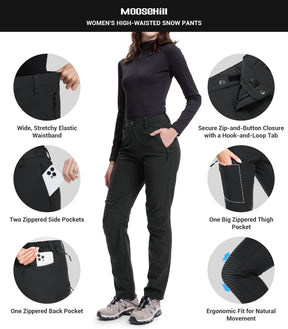 Pantalones de Senderismo para Esquí de Nieve para Mujer - SnowVenture W003
