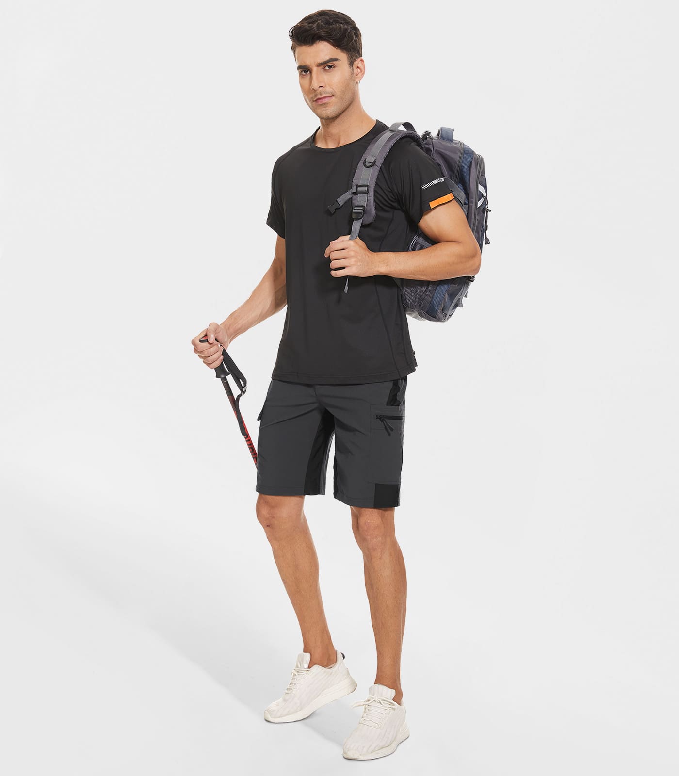 Pantaloncini da trekking cargo da uomo con 5 tasche asciugatura rapida - TrailPioneer M013