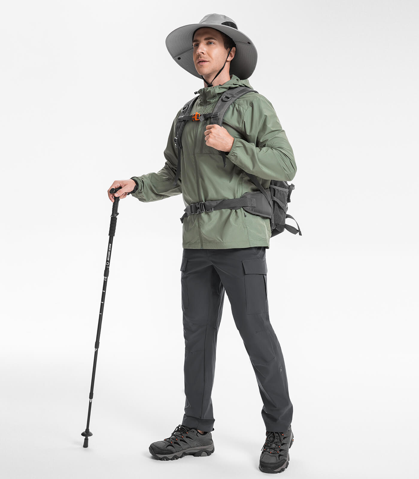 Pantalones Cargo de Senderismo para Hombre Resistente al Agua de Secado Rápido - HikerFlex M033