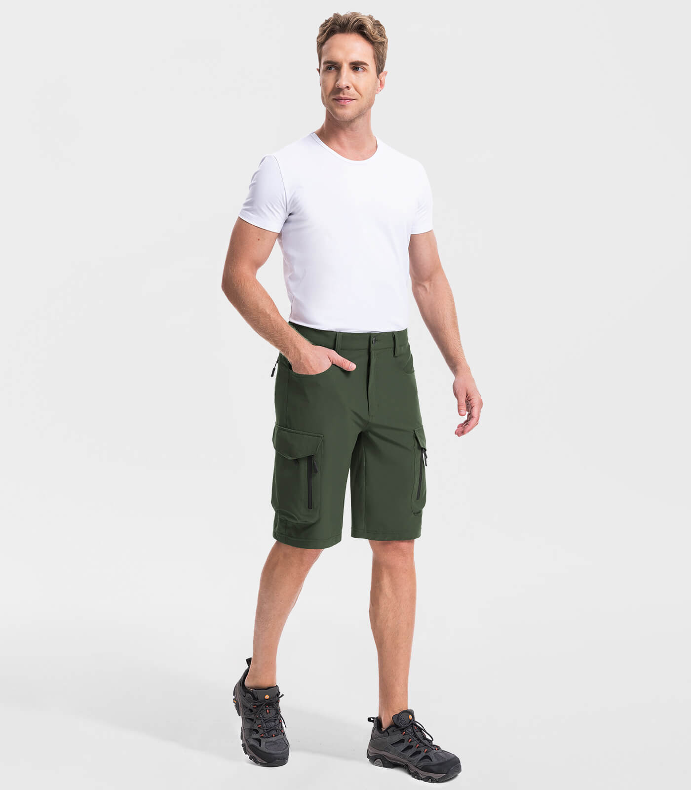 Herren Wander-Cargoshorts mit 7 Taschen, schnelltrocknend, lässig - TrailPioneer M025
