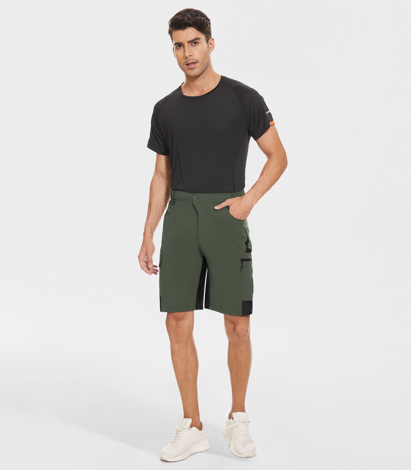 Pantaloncini da trekking cargo da uomo con 5 tasche asciugatura rapida - TrailPioneer M013