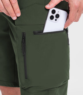 Herren Wander-Cargoshorts mit 7 Taschen, schnelltrocknend, lässig - TrailPioneer M025