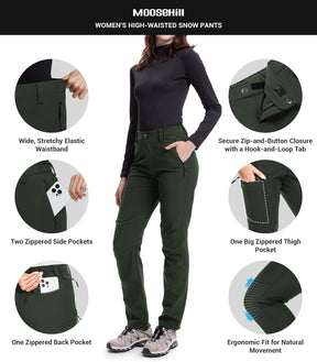 Pantalones de Senderismo para Esquí de Nieve para Mujer - SnowVenture W003
