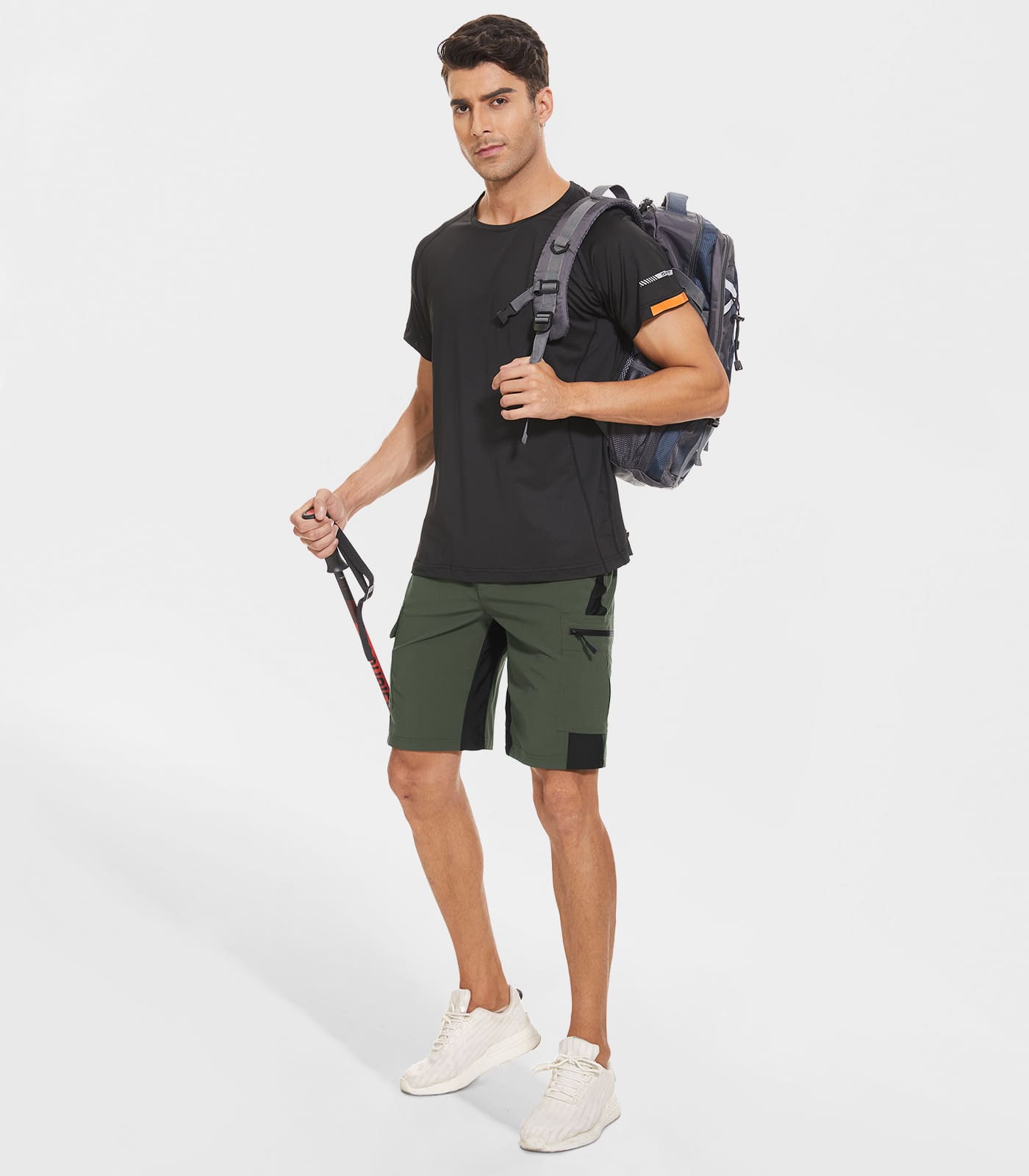 Pantaloncini da trekking cargo da uomo con 5 tasche asciugatura rapida - TrailPioneer M013