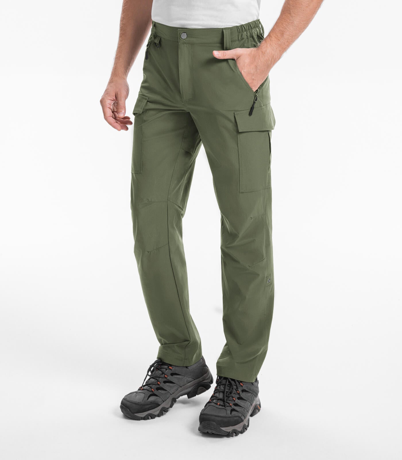 Pantalones Cargo de Senderismo para Hombre Resistente al Agua de Secado Rápido - HikerFlex M033
